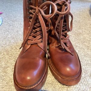 Free People Santa Fe lace up boot brown 38